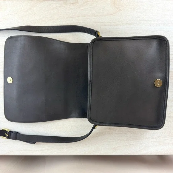 Y2K COACH Tribeca Flap Gray Leather Crossbody Shoulder Purse 9092 USA 90s Bag - Picture 10 of 10